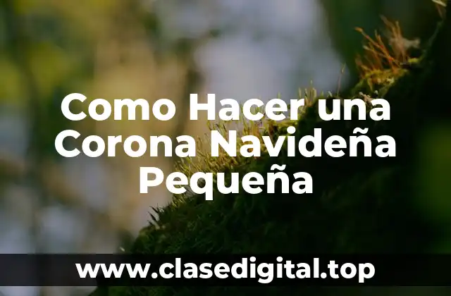 Como Hacer una Corona Navideña Pequeña