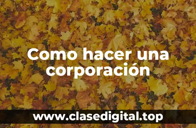 ¿Qué es una corporación y para qué sirve?