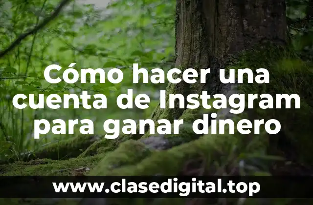 Cómo hacer una cuenta de Instagram para ganar dinero