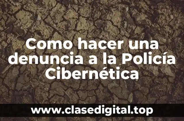 Como hacer una denuncia a la Policía Cibernética