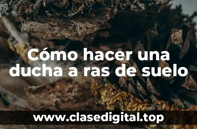 Cómo hacer una ducha a ras de suelo