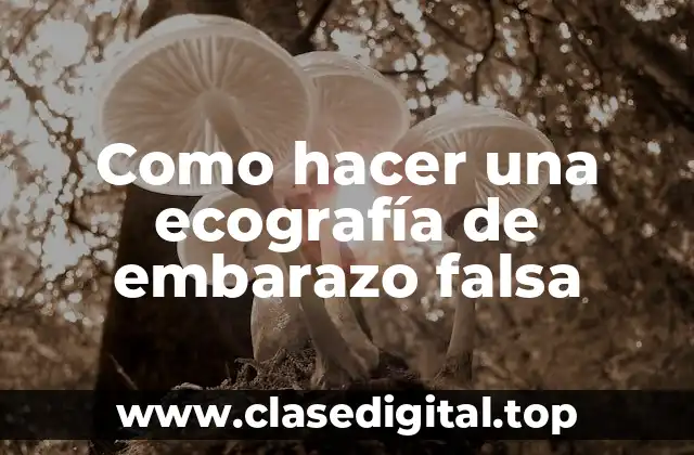 Como hacer una ecografía de embarazo falsa