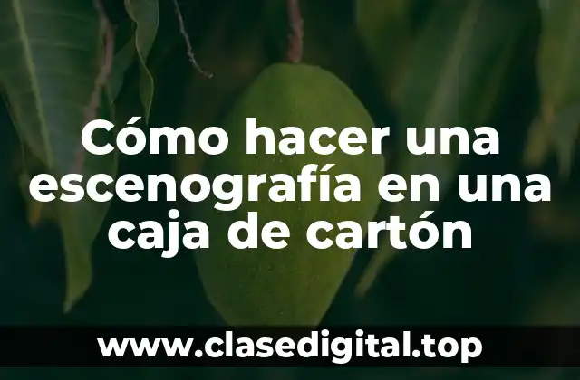 ¿Qué es una escenografía en una caja de cartón?