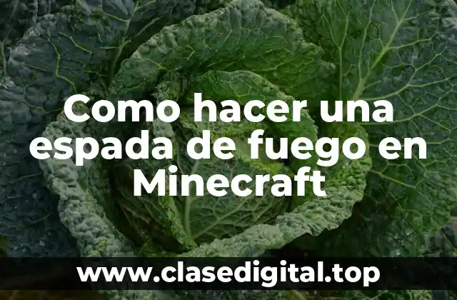 Como hacer una espada de fuego en Minecraft