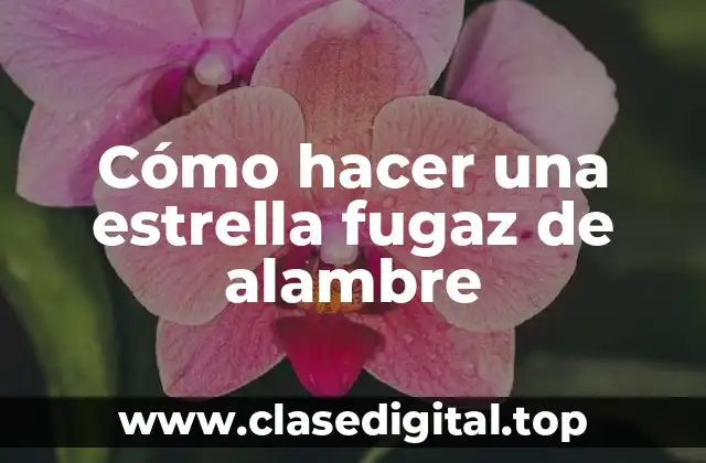 Cómo hacer una estrella fugaz de alambre