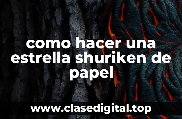 como hacer una estrella shuriken de papel