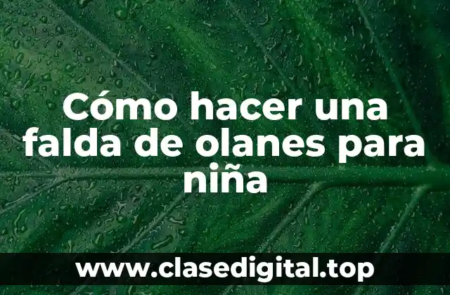 ¿Qué es una falda de olanes para niña?