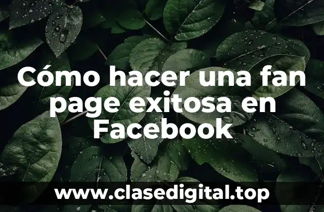 Cómo hacer una fan page exitosa en Facebook