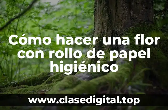 ¿Qué es una flor de papel higiénico y para qué sirve?