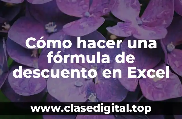 Cómo hacer una fórmula de descuento en Excel