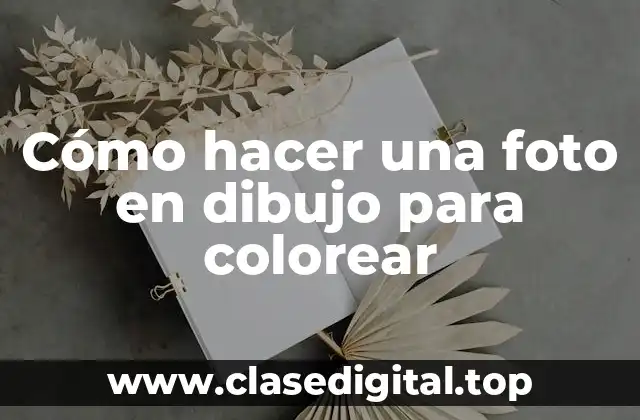 Cómo hacer una foto en dibujo para colorear