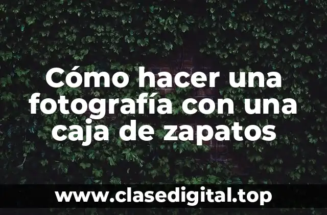 Cómo hacer una fotografía con una caja de zapatos