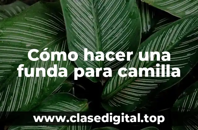 Cómo hacer una funda para camilla