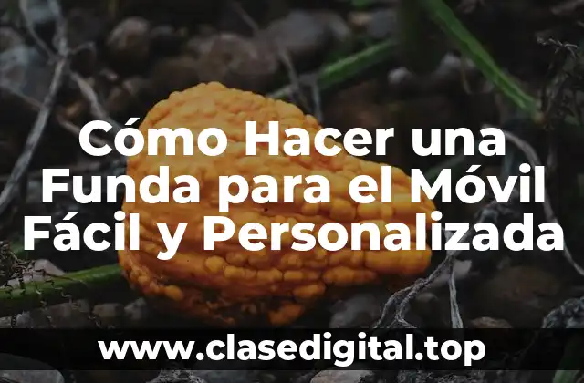 Cómo Hacer una Funda para el Móvil Fácil y Personalizada