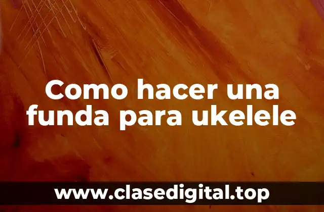 Como hacer una funda para ukelele