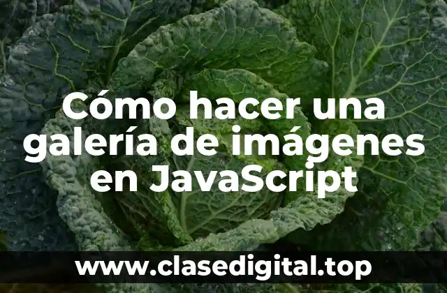 Cómo hacer una galería de imágenes en JavaScript