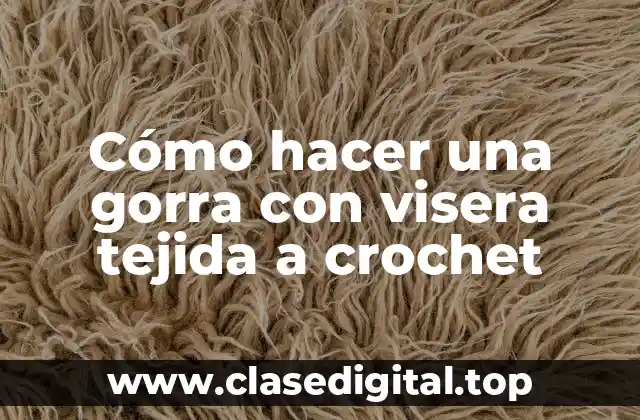 Cómo hacer una gorra con visera tejida a crochet
