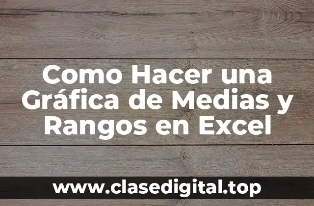 Como Hacer una Gráfica de Medias y Rangos en Excel