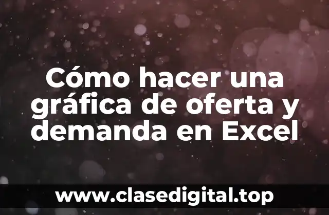 Cómo hacer una gráfica de oferta y demanda en Excel