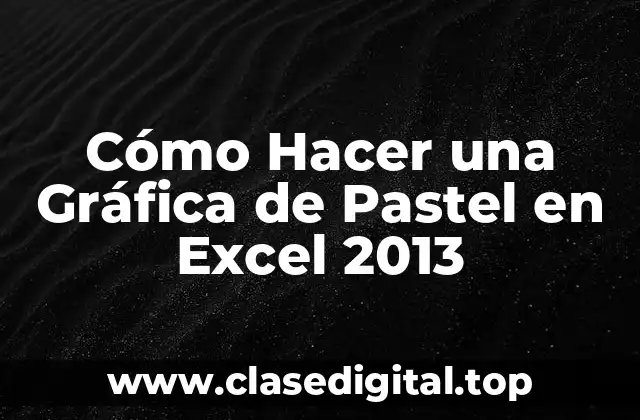Cómo Hacer una Gráfica de Pastel en Excel 2013