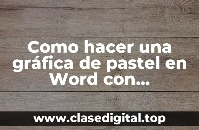 Como hacer una gráfica de pastel en Word con porcentajes