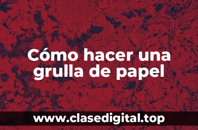 Cómo hacer una grulla de papel