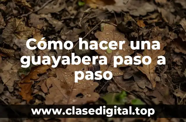 Cómo hacer una guayabera paso a paso