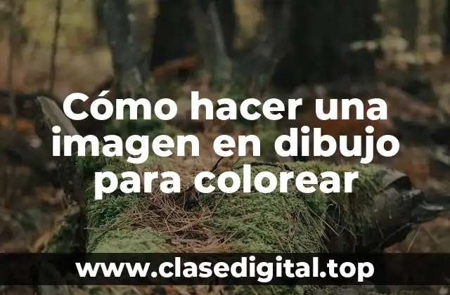 Cómo hacer una imagen en dibujo para colorear