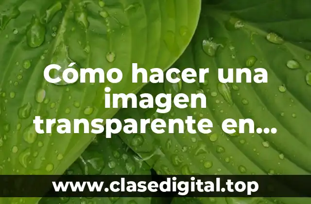 Cómo hacer una imagen transparente en Word