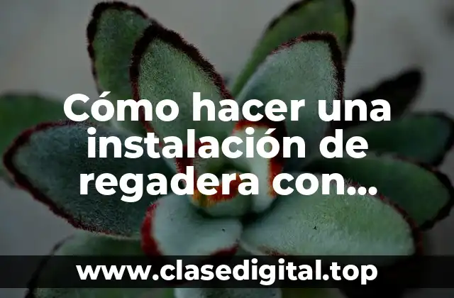 Cómo hacer una instalación de regadera con Tuboplus