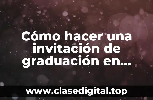 Cómo hacer una invitación de graduación en Publisher