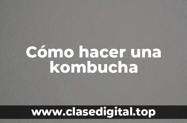 ¿Qué es la kombucha?