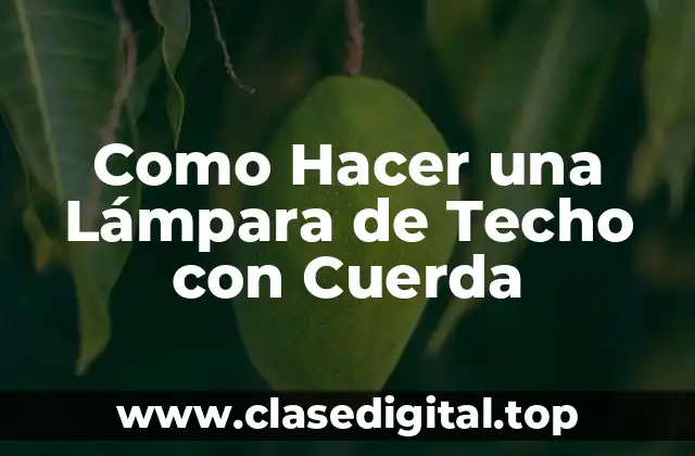 Como Hacer una Lámpara de Techo con Cuerda