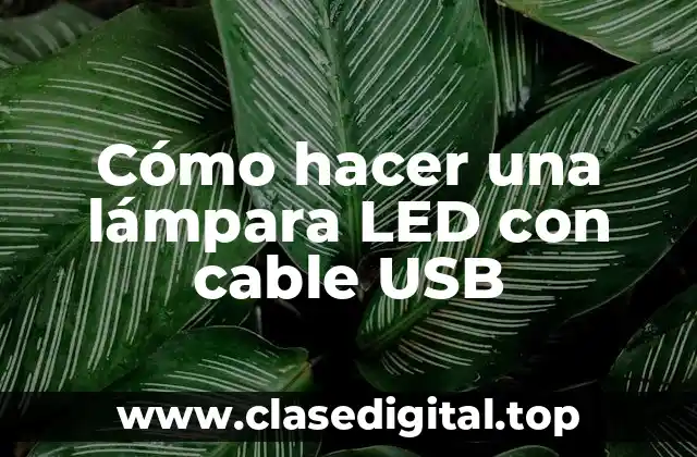 ¿Qué es una lámpara LED con cable USB?