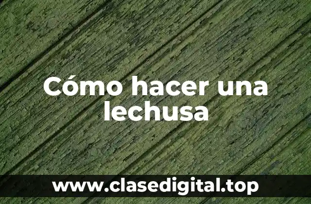 Cómo hacer una lechusa
