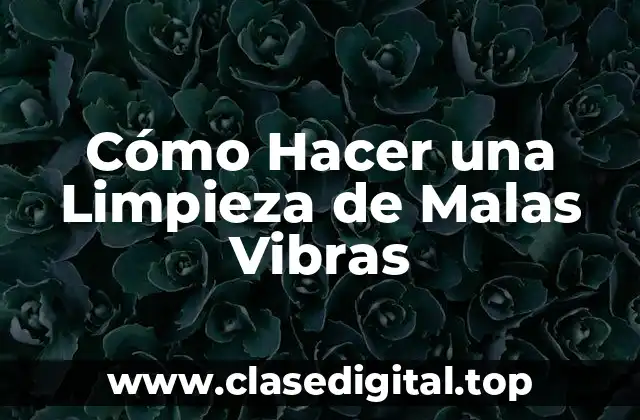 Cómo Hacer una Limpieza de Malas Vibras