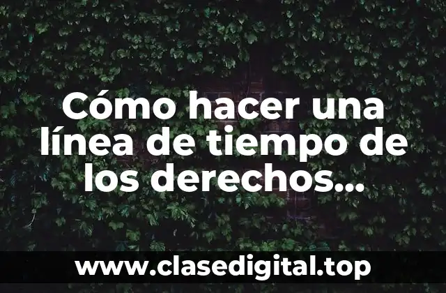 Cómo hacer una línea de tiempo de los derechos humanos