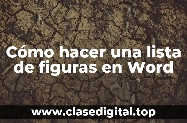 Cómo hacer una lista de figuras en Word