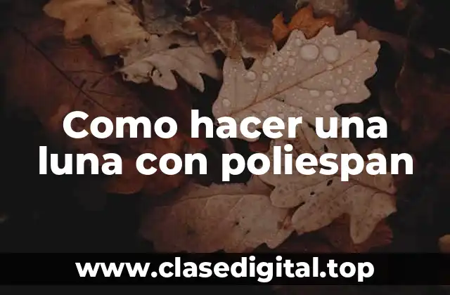 ¿Qué es poliespan y qué es una luna con poliespan?