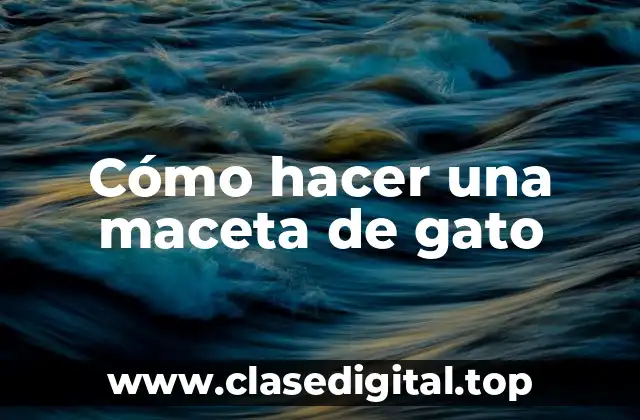 Cómo hacer una maceta de gato