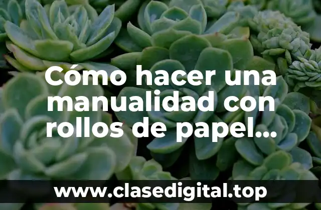 Cómo hacer una manualidad con rollos de papel higiénico