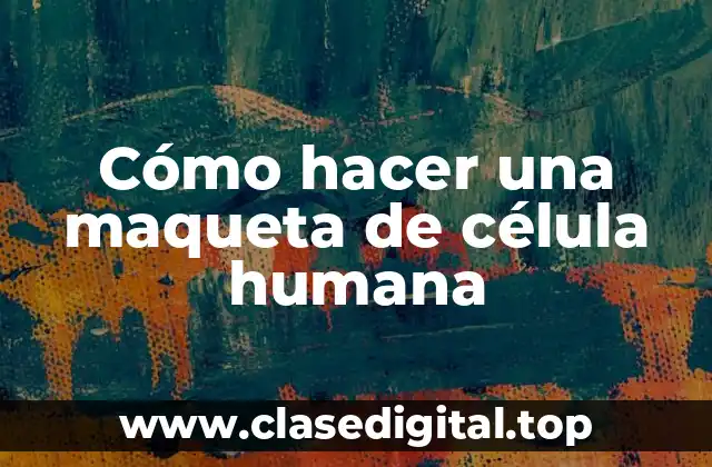 ¿Qué es una maqueta de célula humana?