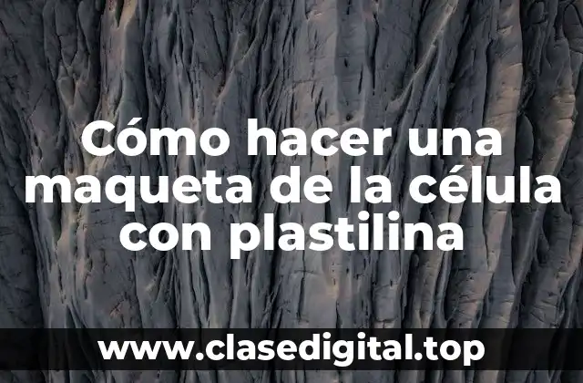 Cómo hacer una maqueta de la célula con plastilina