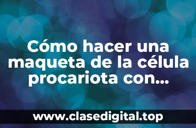 Cómo hacer una maqueta de la célula procariota con botella