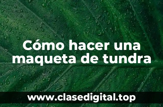 Cómo hacer una maqueta de tundra
