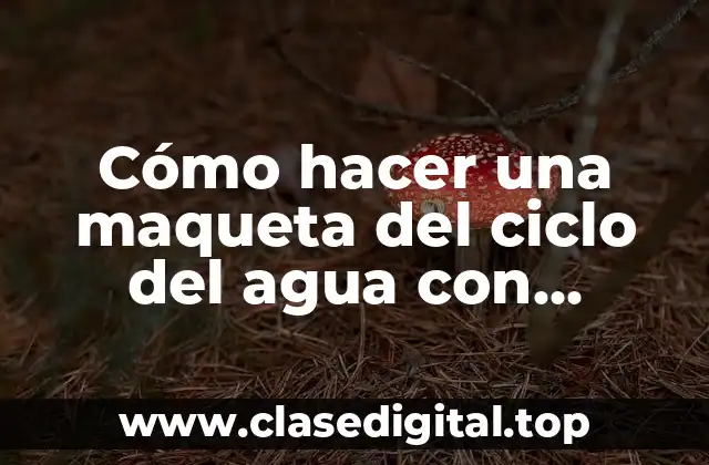 Cómo hacer una maqueta del ciclo del agua con movimiento