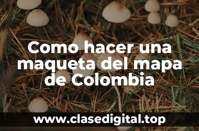 Como hacer una maqueta del mapa de Colombia