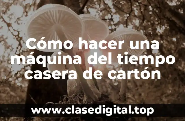 Cómo hacer una máquina del tiempo casera de cartón