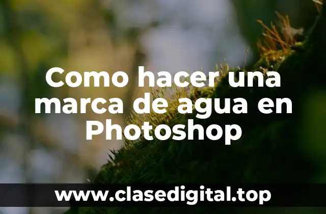 La marca de agua en Photoshop