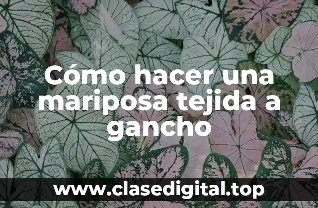 Cómo hacer una mariposa tejida a gancho